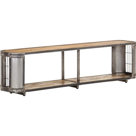 vidaXL Mueble para TV de madera maciza de mango 150x30x40 cm (1/5)