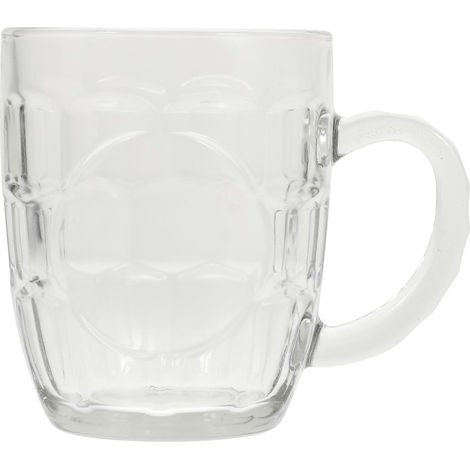 Chope à bière en verre transparent, 260 ml, design élégant, emballage individuel, idéale pour servir des invités et contenir des boissons. (1/5)