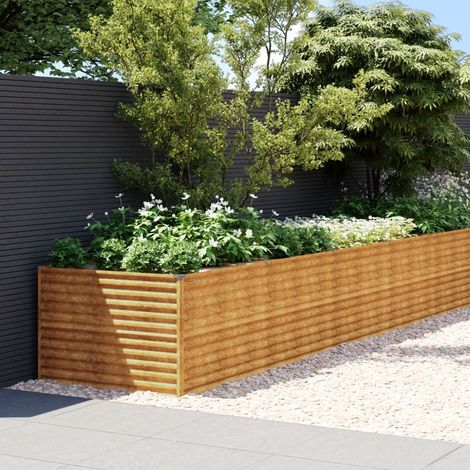 Jardinière Relief Acier Corten 770 X 100 X 69 cm. Aspect Rouille, Très tendance. Jardin, Patio, Balcon (1/5)