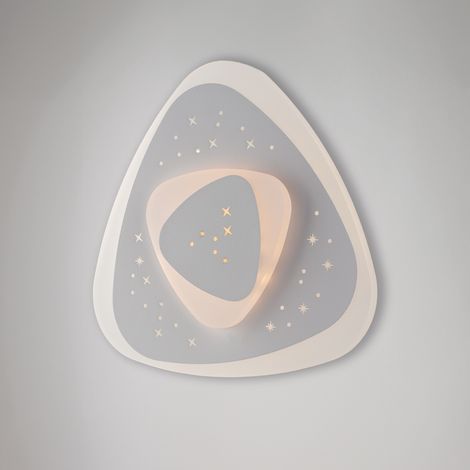 Plafoniera Moderna In Metallo Bianco Led Integrato 3000K E 4500 K Diam. 50 Cm (1/3)