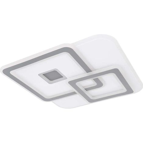Plafonnier plafonnier lampe d'intérieur smart home dimmable avec fonction mémoire, veilleuse, télécommande, couleurs réglables, 1x LED 1x 50 watt 2900 lm, LxlxH 50x50x60 cm