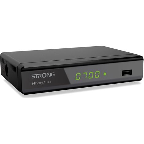 Receptor DVB-T2 HD, abierto, grabación USB, negro (1/5)