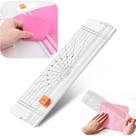 Papierschneider Fotoschneider Kartenschneider Manueller Papierschneider Hobbyzubehör Zwei Wege Schnitt Mit Messskala Für Kraftpapier, Fotos, Kart (1/5)