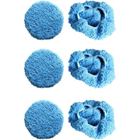 3Paire Verre Bleu couvertures de nettoyage chiffons Coussinets Weeper pour Hobot-168188robot nettoyeur de vitres