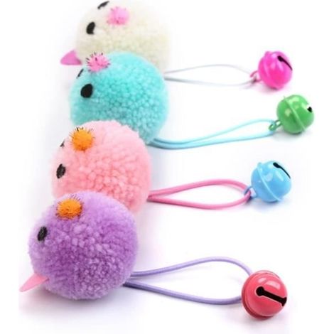 4 Pièces Souris molaire Jouet Ensemble de Jeu intérieur Chat Teaser Jouet à Macher Jouet pour Chat Jouets Jouet Chat Jouet molaire (1/4)