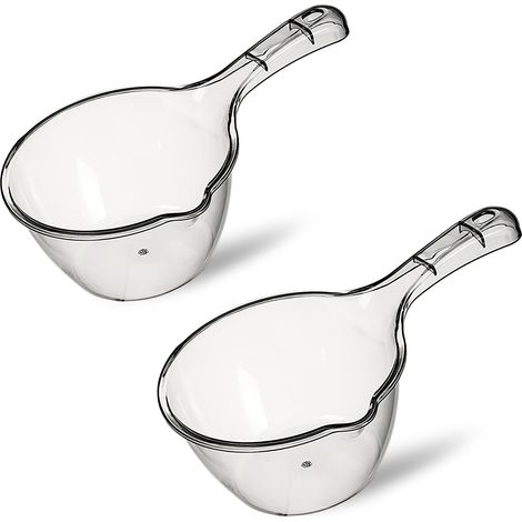 Lot de 2 louches à eau en plastique, cuillère de bain, cuillère de douche, pelle à eau pour salle de bain – article essentiel pour la maison (1/5)