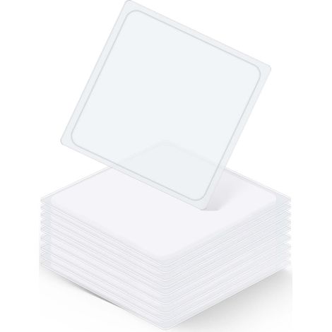 Lot de 10 patins antidérapants multifonctions transparents pour voiture - Réutilisables - En gel de silicone - Lavables - Pour tableau de bord - Support de téléphone portable - Protection contre les (1/5)
