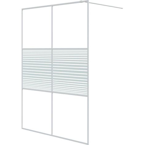 Parete Doccia Walk in Bianca 140x195 cm Vetro Trasparente ESG vidaXL (1/5)
