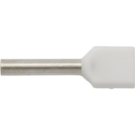 Isolierte Aderendhülse HI 2 x 0,75/10 weiß E08KH-02020100401 (500 Stück)
