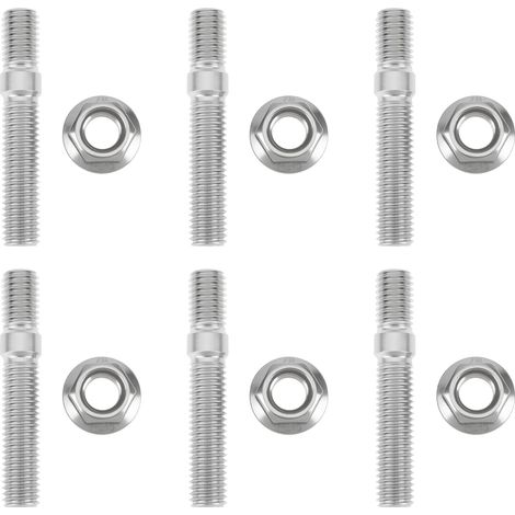 6 Set écrous de Bride de Collecteur D'échappement en Acier Inoxydable M10x1,5mm Compatible avec LS 5.3 6.0 6.2 2003–2014