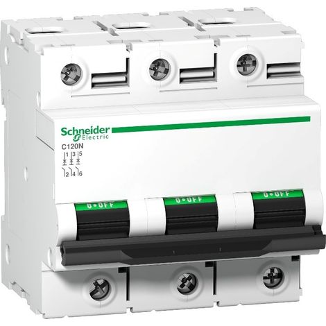 Interruptor Schneider Electric c120n 100 A 3 polos