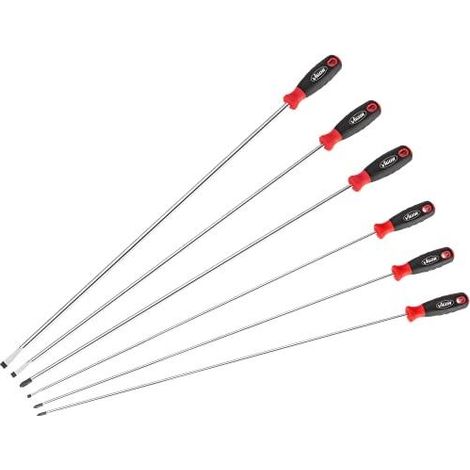 Vigor V4432/6 set di cacciaviti extra lunghi neri