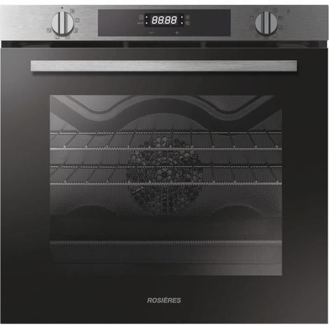 Rosieres – Four encastrable pyrolyse chaleur pulsée 74L – Classe A – 60x60x57 cm – Programmateur Préco Touch – 7 modes de cuisson (1/6)