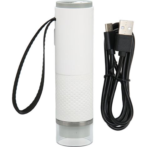 Microscope numérique WiFi sans fil 2MP 50-1000X, portable USB, avec cordon pour téléphone blanc (1/5)