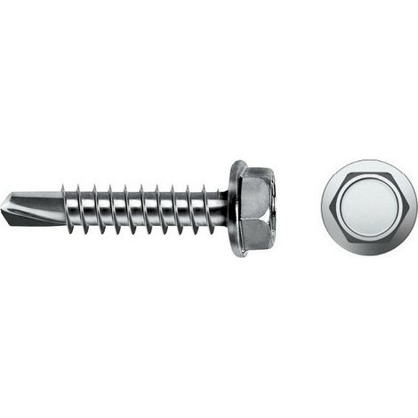 Scatola da 500 unità di punte esagonali zincate Ø4,2x16mm