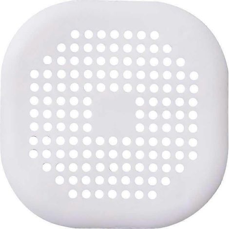 Grille de bonde carrée pour douche, bouchon pour cheveux avec ventouse, facile à installer.