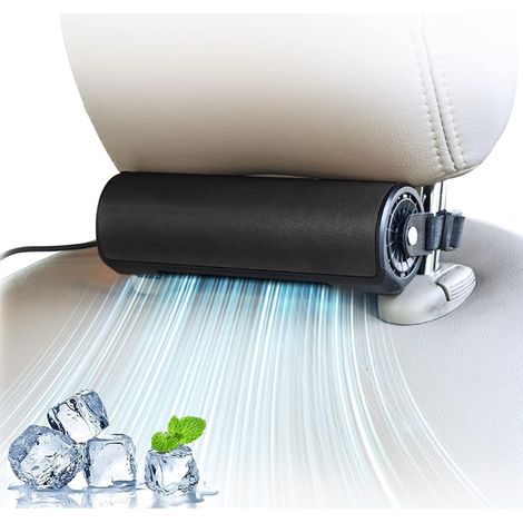 (Noir) Ventilateur de siège de voiture amélioré, ventilateur de siège de voiture USB réglable à haute température pour tous les camions et les sièges de bureau