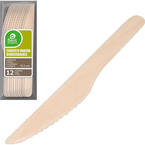 Confezione da 12 Coltelli in Legno 16,5 cm Migliori Prodotti Verde
