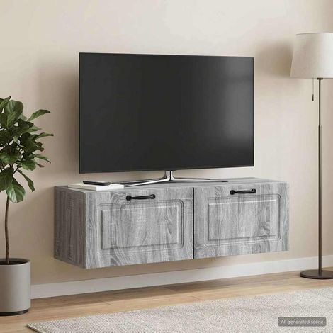 Wandmontierter TV-Schrank Graues Sonoma 98 x 31 x 30 cm (1/5)