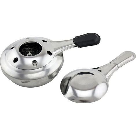 Brûleur à alcool, brûleur d'alcool pour fondue, brûleur à alcool gélifié, Acier Inoxydable, 15,5 x 9,9 x 4,8 cm (1/5)
