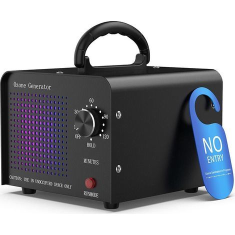 Générateur d'ozone, machine à ozone haute capacité 30000 mg/h avec poignée de transport, réglage de la durée de 120 minutes, machine génératrice d'ozone commerciale/industrielle pour pièces, fumée, vo (1/5)