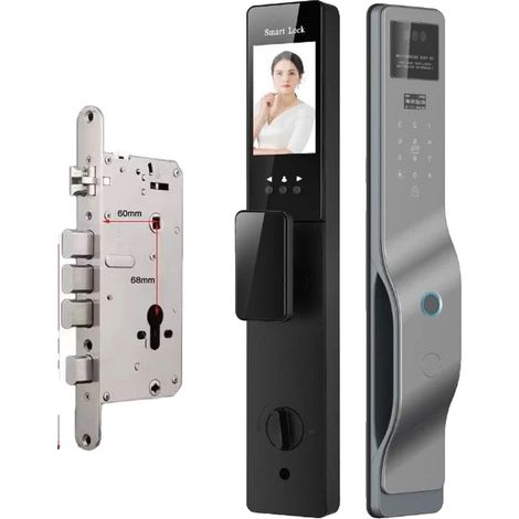Cerradura inteligente, reconocimiento facial, control por aplicación, cerradura de embutir 24 240R (1/2)