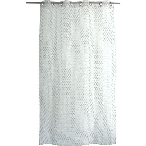 Rideau Voilage "Lolita" 140x240cm Blanc & Vert Jade