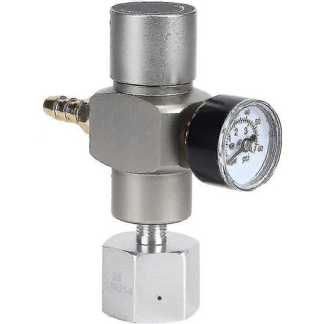 Régulateur de pression CO2, mini régulateur de gaz CO2 2 en 1 avec manomètre et adaptateur 3/8" vers TR21.4 (1/5)