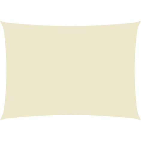 Sombrilla rectangular de tela Oxford 2,5 x 5 m color crema 020009584