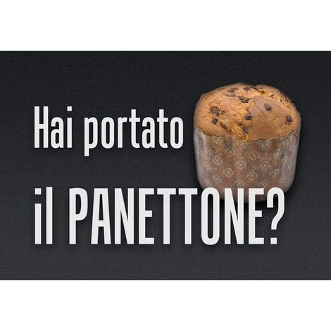 Zerbino ingresso Made in italy, fondo antiscivolo idea regalo Hai portato il Panettone (1/2)