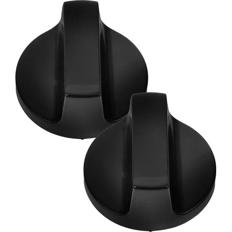 XEPHO Boutons de Cuisinière à Gaz Lot de 2 en Plastique, Noir (1/5)