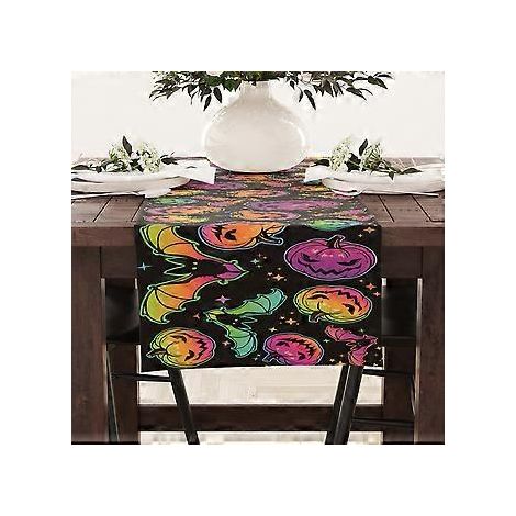 Halloween-Tischläufer, Leinen, Festtagsdekoration, Tischdecke, Schranktischdecke, Couchtischdecke (23ZQ4-17)