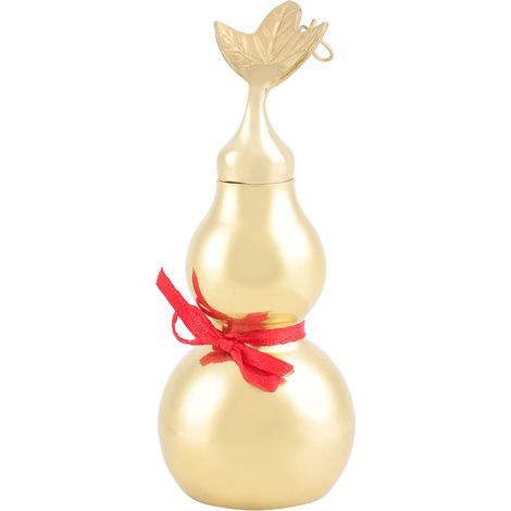 Feng-Shui-Kürbis aus Messing mit aufklappbarem Deckel, ein traditionelles Ornament zur Anziehung von Reichtum, mit einem Antioxidation-Design, glückverheißender Symbolik und der Fähigkeit, das Böse ab