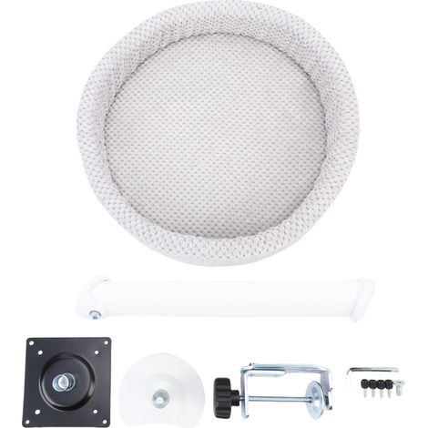 Lit de bureau pour chat, cadre Stable, pince réglable, perchoir en peluche douce pour nid de chaton, pour le bureau et la maison (1/5)