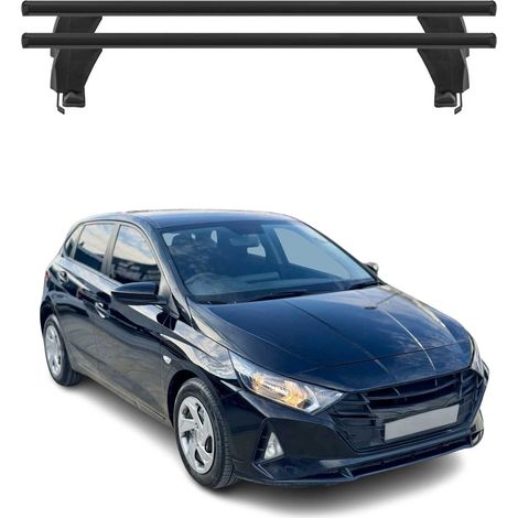 OMAC Dachträger Querträger Alu für Hyundai i20 III 2020-2026 – Abschließbar – T-Nut – City-Crash-getestet – Max. 50 kg Schwarz (1/5)