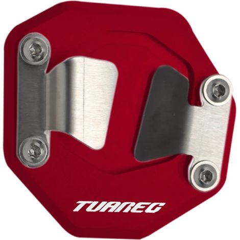 (Rouge) Compatible avec Aprilia TUAREG 660 2021-2022 - Accessoires moto : extension de béquille latérale, repose-pieds, coussinet Maxpower (1/4)