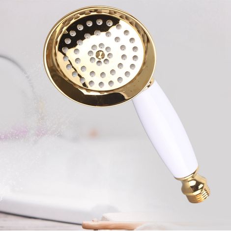 G1/2" Goldener Handbrausekopf Badezimmer-Sprühkopf Handbrause Wohnaccessoires (1/5)