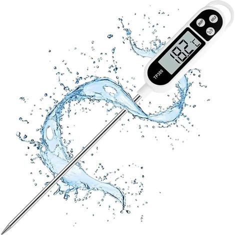 Ulisem Kitchen Thermometer, Digital Thermometer with Long Probe, Reads in (1/5)