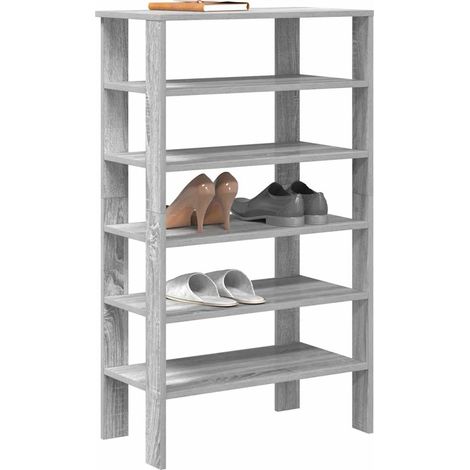 Schuhregal Grau Sonoma 61x32x105 cm Holzwerkstoff