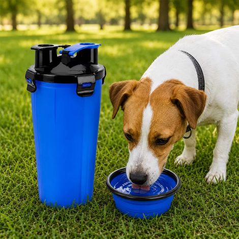 Gobelet chien polypropylène 120x120x230mm tasse + bol assorti (1/5)