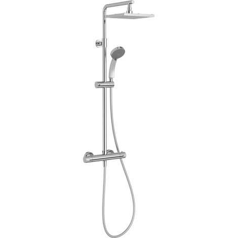 Colonne de Douche Thermostatique, Tête 20cm, Chrome (1/5)