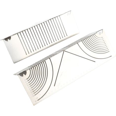 Outil de marquage d'angle et d'arc multifonctionnel en acier inoxydable (lot de 2) pour la découpe et le soudage de tuyaux (1/5)