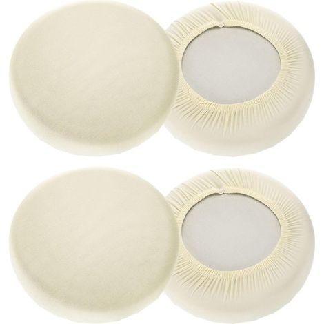 Housses de chaise - Beige - Matière polyester - Ensemble de 4 pièces - Housses anti-poussière - Conviennent aux tabourets de bar et aux chaises de bureau (1/5)