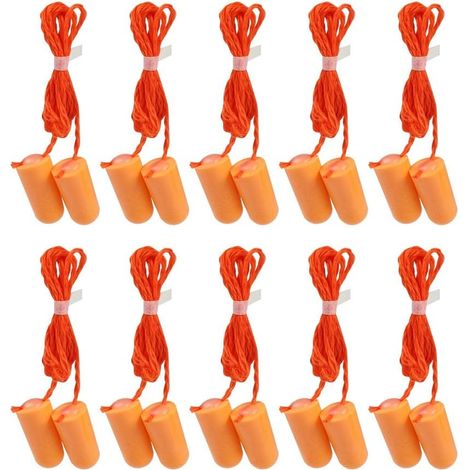 10pcs Bouchons d'oreilles anti-bruit pour Sleeping Type Bouchons d'oreille Véritable Sécurité Bouchons d'oreilles insonorisés (1/5)