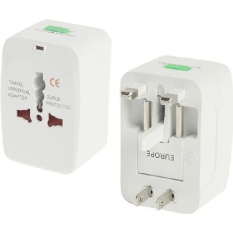 Adaptateur international - EU/AU/UK/US - 110-250V - 10A - Protection enfant