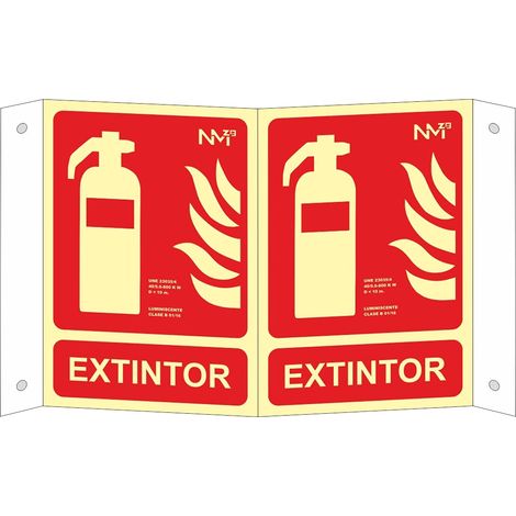 Panneau lumineux Panoramique Extincteur Classe A PVC 1 mm 21 x 30 cm avec CTE, RIPCI et adapté à la nouvelle législation (1/4)