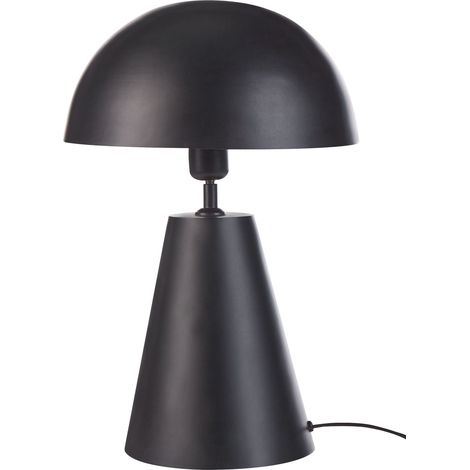Lampada da tavolo moderna in metallo e ferro con paralume aperto di forma irregolare nero Palmiet