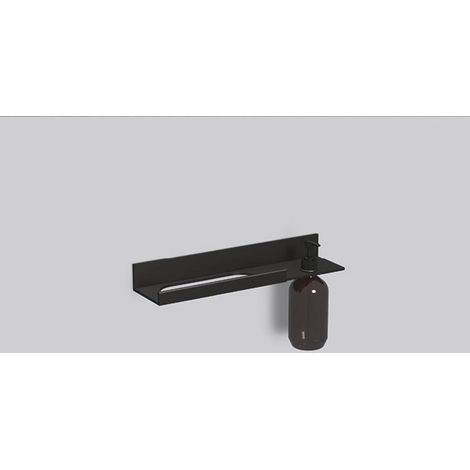 Laufen Handtuchablage Aluminium inkl. Lotionspender Ablage links mattschwarz H385AS14500011 (1/4)