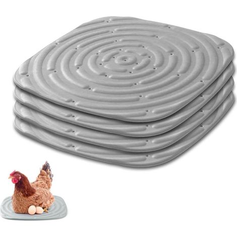 Lot de 4 tapis pour nid de poule - Tapis lavable pour nid de poule - Doublure pour poulailler - Tapis gris pour nid de poule - Tapis réutilisable pour nid de volaille - Pour la production d'œufs, acce (1/5)