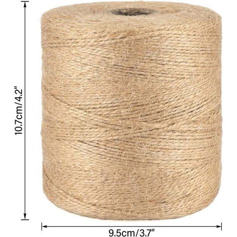 Ficelle 500M Ficelle Jute Ficelles de Jardinage Corde Naturelles Fil de Jute Corde Fine pour Jardiage Décoration de Mariage,Arts Créatifs DIY l'emballage Cadeau-TREETALK (1/3)